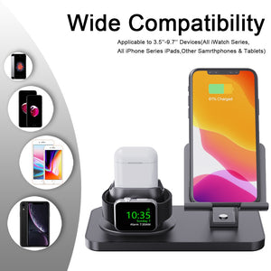 3 in 1 Charging Dock Holder For iPhone 11 12 Pro XR XS Max Silicone Charger Stand for Apple Watch AirPods Charging Station Docking - 5093004 Find Epic Store