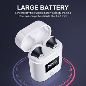 Portable TWS Bluetooth 5.0 Earbuds Wireless HD Stereo Earphones With LED Display Charger Bin Bluetooth Earphones for iPhone 11 - 63705 Find Epic Store
