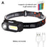 ZK20 Portable T6 COB Headlamps 4 Modes 18650 Head Flashlight USB Rechargeable Handband Lights Zoomable Mini Fishing Headlights - 39050301 Option I / No Battery / United States Find Epic Store