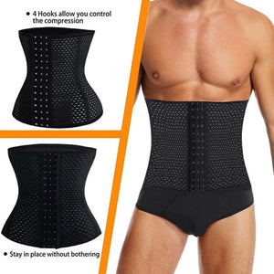Men Waist Trainer Corset Neoprene Body Shaper Tummy Control Belt Sauna Slimming Strap Fitness Sweat Shapewear for Fat Burner - 0 Find Epic Store