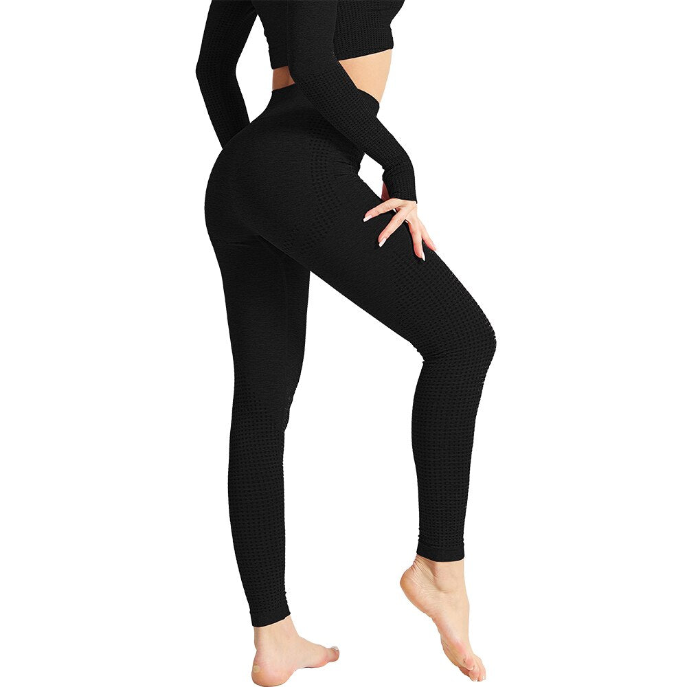 Stretchy Sport Leggings High Waist Compression Tights Sports Pants - 200000614 Black-Yoga Pants / S / United States Find Epic Store