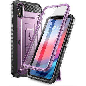 For iPhone XR Case 6.1 inch UB Pro Full-Body Rugged Holster Phone Case Cover with Built-in Screen Protector & Kickstand - 380230 PC + TPU / Violet / United States Find Epic Store