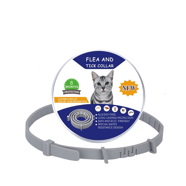 Flea And Tick Collar For Dogs Cats Up To 8 Month Flea Tick Dog Collar Anti-mosquito and insect repellent Pet collars - 200003720 cat 38cm / Reference image / United States Find Epic Store