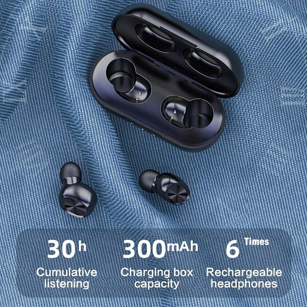 8D Stereo Wireless Bluetooth Earbuds Bluetooth 5.0 Binaural Call Touch Control Digital Display Earphones for iPhone 11 Plus/X/XR - 63705 Find Epic Store