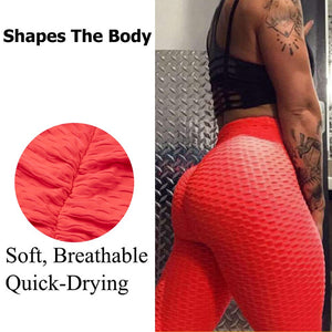 Women's High Waist Tummy Control Yoga Pants Scrunch Booty Leggings Butt Lift Textured Workout Tights Running Pant - 200000614 Find Epic Store