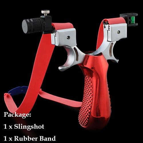 Laser Slingshot with Rubber Band High Precision Powerful 98K Shooting Slingshot Catapult for Outdoor Hunting Game - 100005574 PackB-Red Find Epic Store