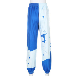 Letter Tie Dye Print Casual Sweatpants - 200000366 Find Epic Store