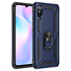 For Xiaomi Redmi 9 Case Shockproof Armor Phone Case for Redmi 9A 9C Ring Stand Bumper Silicone Phone Back Cover - 380230 For Redmi 9 / Navy / United States Find Epic Store