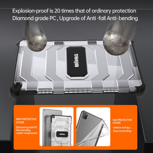 For iPad 10.2 Case with Kickstand Holder Set Transparent Shockproof Bumper Thin Light Tablet Cover for Apple iPad 10.2inch - 200001091 Find Epic Store