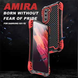 Aluminum Heavy Phone Cases for Samsung Galaxy S21 FE Outdoor Shockproof Metal+Silicone Phone Cover - 380230 Find Epic Store