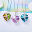 Fashion Jewelry Purple Crystal Heart Pendant Necklace with CZ Cross Women Love Gifts Collier ras du cou - 200000162 Find Epic Store