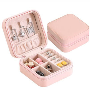 2021 Newly Jewelry Storage Box Large Capacity Portable Lock With Mirror Jewelry Storage Earrings Necklace Ring Jewelry Display - 200001479 United States / Pink 02 Find Epic Store