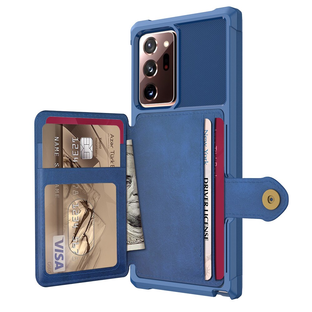 For Samsung Galaxy S21 Ultra Plus Credit Card Case PU Leather Flip Wallet Cover with Photo Holder Hard Back Cover for S21 Ultra - 380230 for Galaxy S21 / Blue / United States Find Epic Store