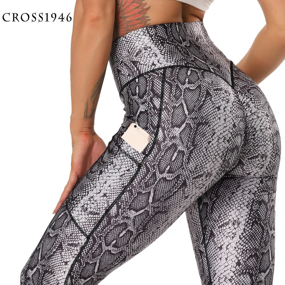 Fashion Snake Print Yoga Pants - 200000614 Find Epic Store