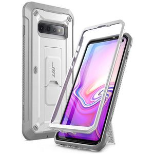 Samsung Galaxy S10 Case 6.1 inch - Pro Full-Body Rugged Holster Kickstand Case WITHOUT Built-in Screen Protector - 380230 PC + TPU / White / United States Find Epic Store