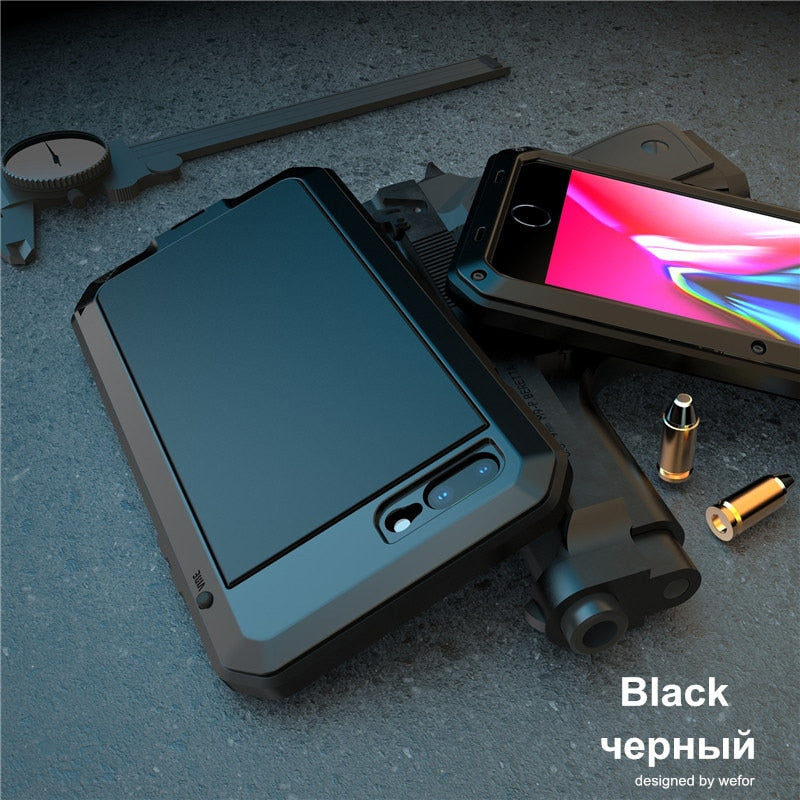 Black Color Case - Luxury Doom armor Metal Aluminum Phone Case for iPhone 11 Pro XS MAX XR X 6 6S 7 8 Plus 5S SE Full Body Cover Shockproof Fundas - 380230 For iPhone 5 / Black / United States Find Epic Store