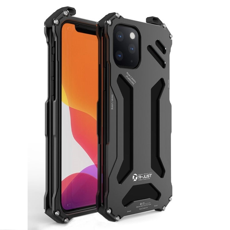 Luxury Metal Armor Case For iPhone 11 Pro XS Max XR X 7 8 Plus SE 2 Protect Cover For iPhone X XR XS Max Hard shockproof Coque - 380230 For iPhone 7 / Black / With Retail Pack Find Epic Store