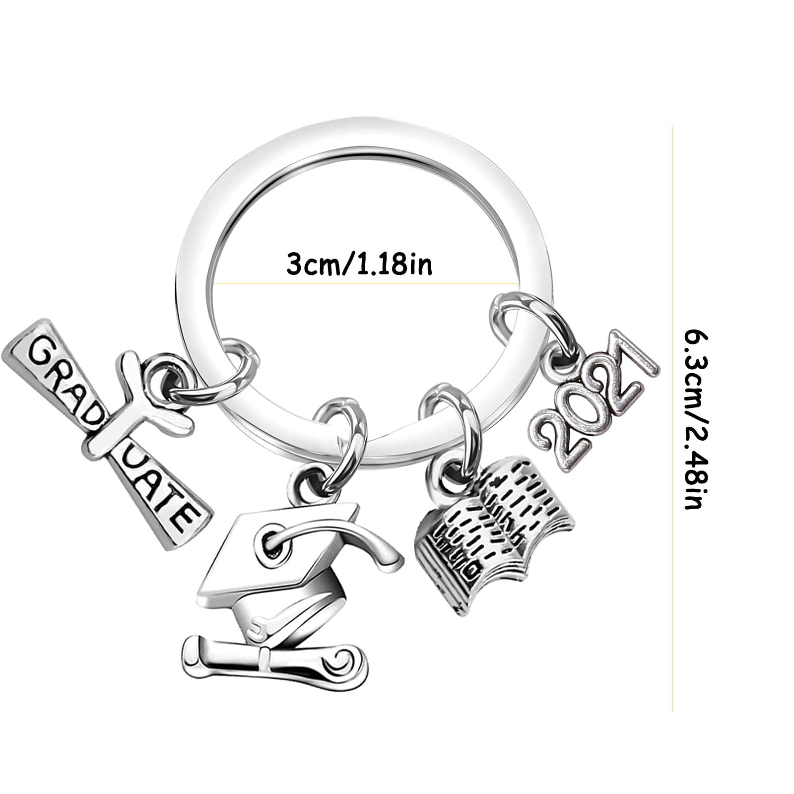 New Class Of 2021 School Keychain Keyring Memorial Graduation Gift Stainless Steel Carry Bag Key Multifunction Key Chain Instock - 200000174 Find Epic Store