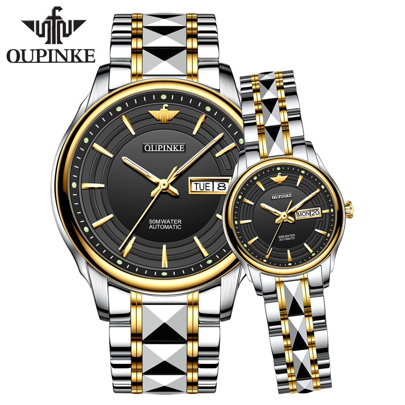 Couple Luxury Automatic Steel Waterproof Watches - 200362143 Black / United States Find Epic Store