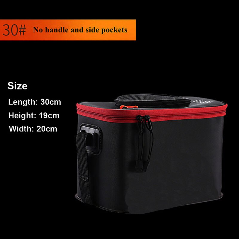 ZK30 Portable EVA Fishing Bag Collapsible Fishing Bucket Live Fish Box Camping Water Container Pan Basin Tackle Storage Bag - 100005879 30 Black No Handle / United States Find Epic Store