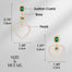 Pearl Heart Asymmetry Dangle Earrings with Green Crystals Boho Jewelry - 200000168 Find Epic Store