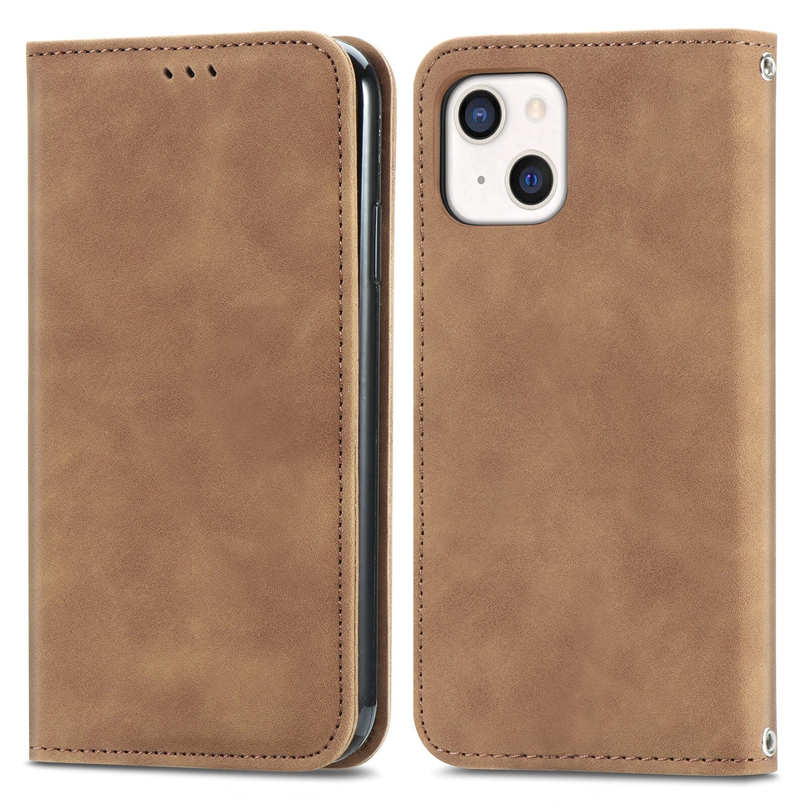 Wallet Case for iPhone 13 Pro ,iPhone 13 Max(2021) Skin Feel PU Leather Folio Flip Cover Credit Card Holder Protective Book Case - 380230 for iPhone 13 / Brown / United States Find Epic Store