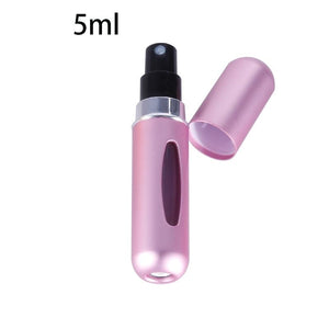 Portable Mini Refillable Perfume Bottle With Spray Scent Pump - 5 ml matte PINK Find Epic Store