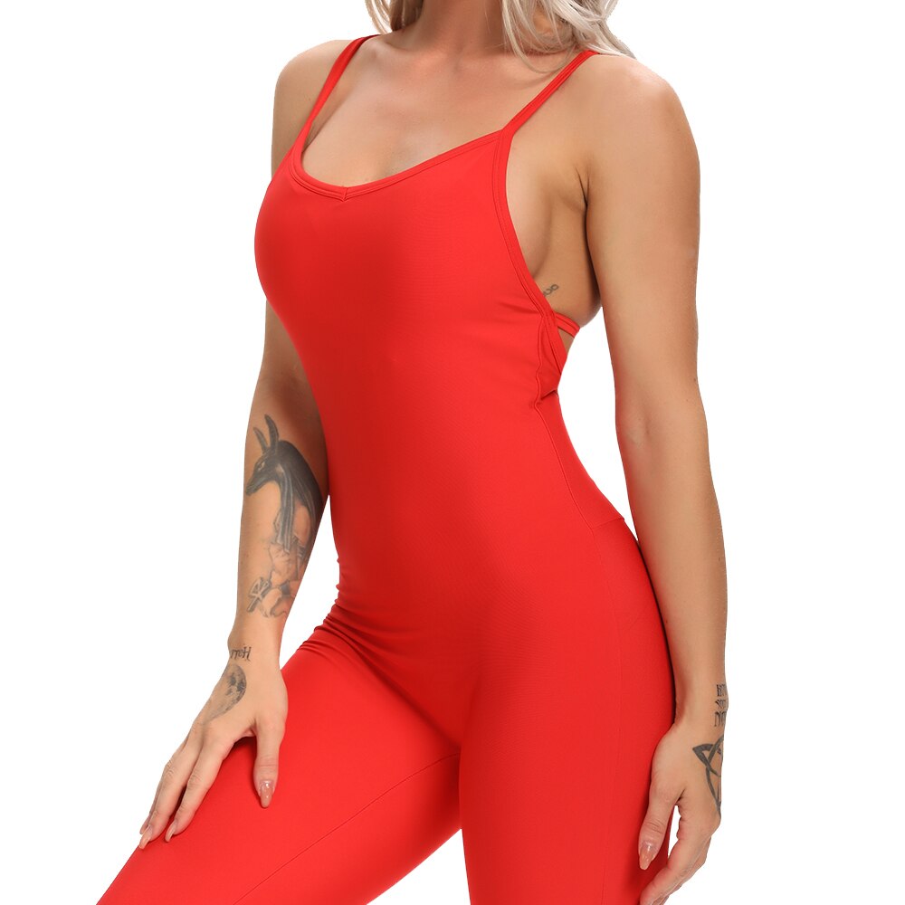 Women’s Halter Long Jumpsuits - 200002143 Red / S / United States Find Epic Store