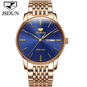 Gold Luxury Automatic Waterproof Watch - 200033142 pink blue / United States Find Epic Store