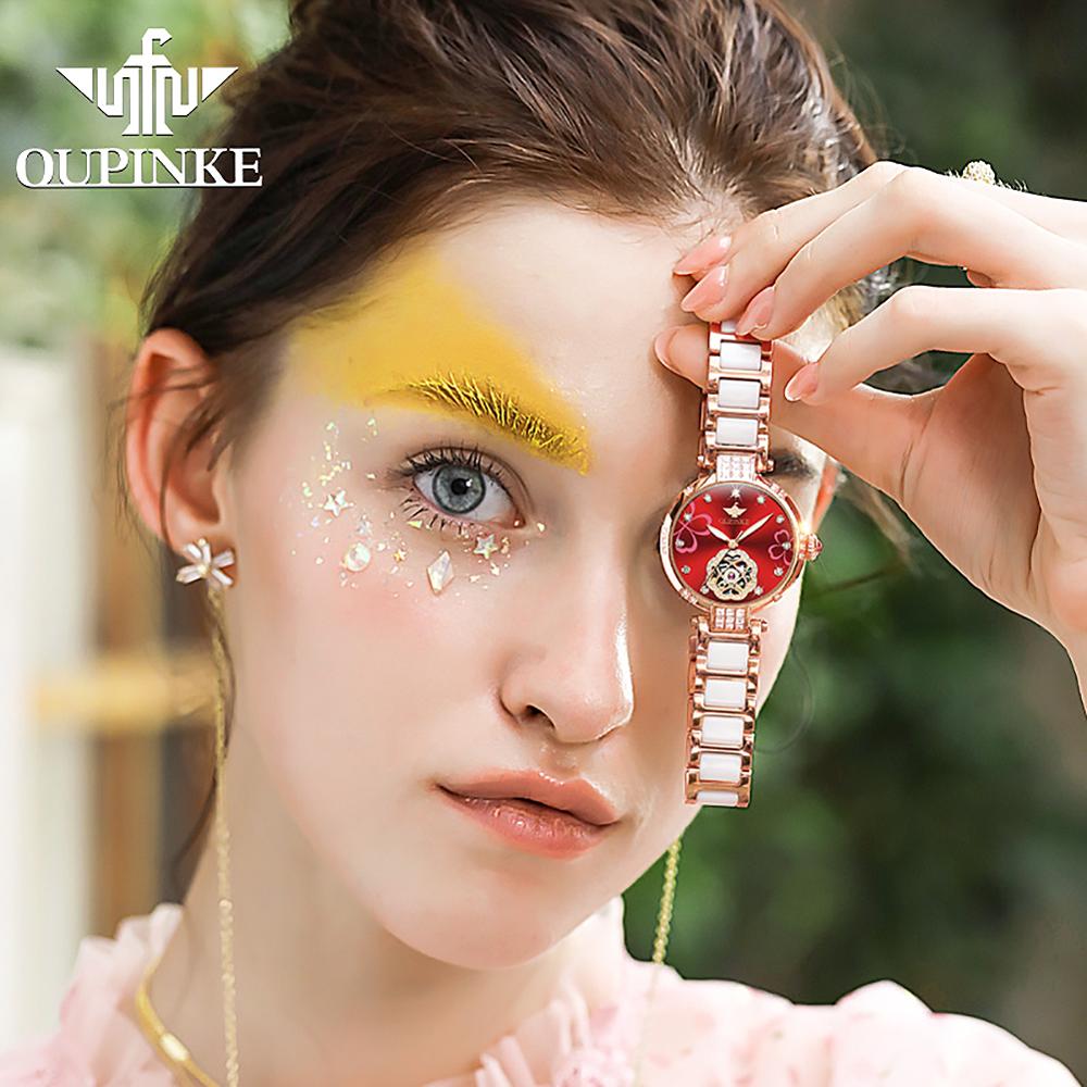 OUPINKE Fashion Diamond Ceramic Sapphire Watch - 200363143 Find Epic Store