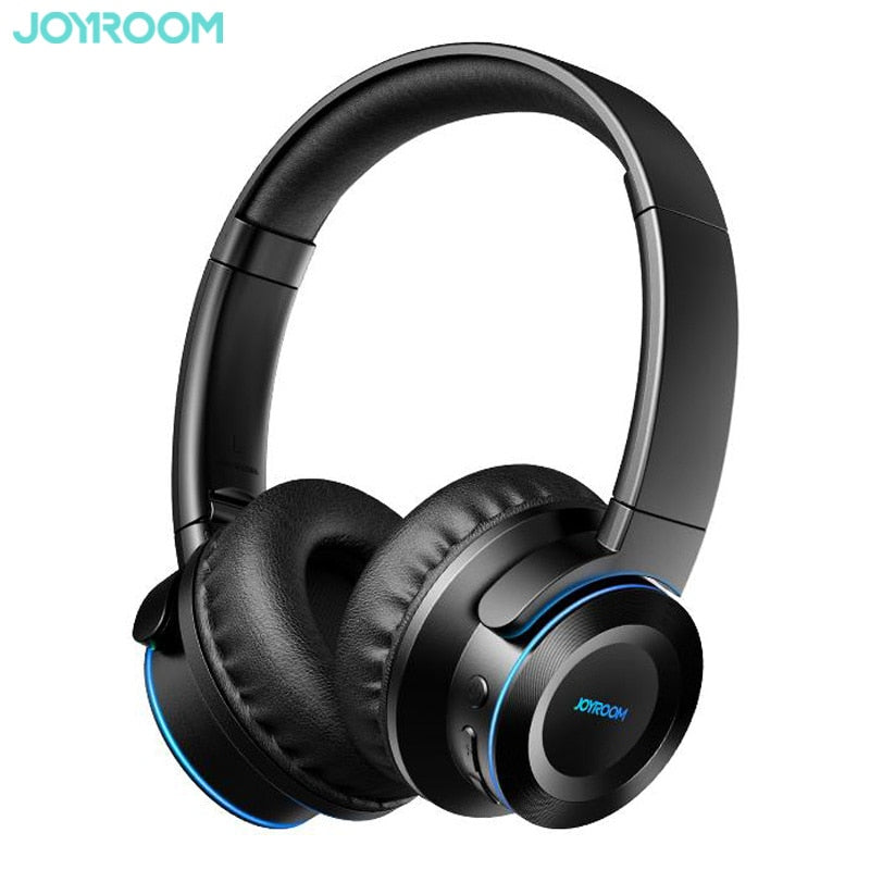 Joyroom LED Wireless Bluetooth5.0 Headset Shocking Bass Noise Stereo Reduction Headphone TFcard port with touch control earphone - 63705 Find Epic Store