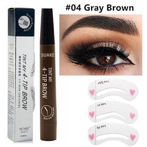 3D 5 Color Waterproof Natural Eyebrow Pencil - 200001132 04 set / United States Find Epic Store