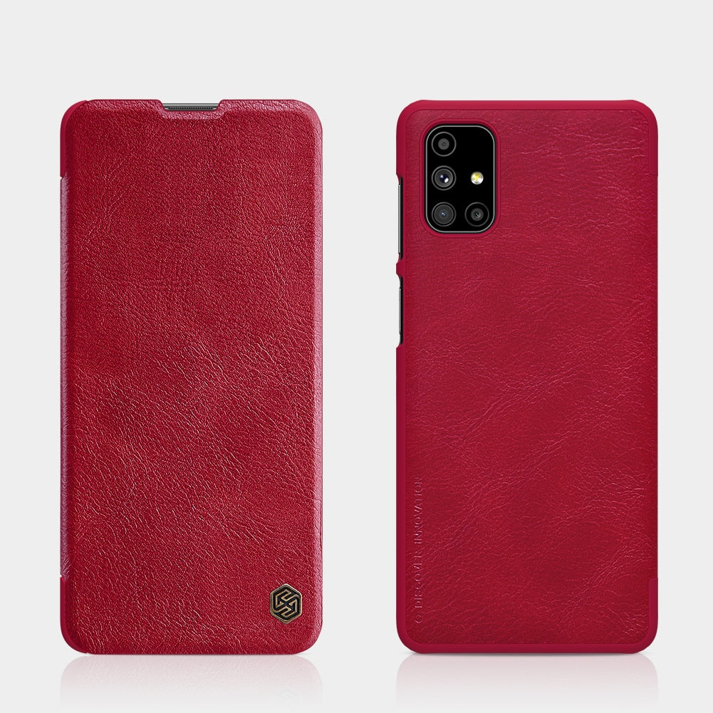 Case For Samsung Galaxy M51 Cover Nillkin Qin Leather Flip Case With Card Pocket Phone Bag Case Back Cover Wallet Phone Capinhas - 380230 For Samsung M51 / Red / United States Find Epic Store