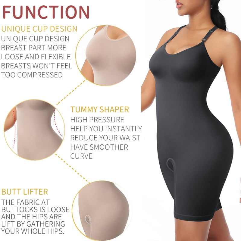 Bodysuit Shapewear Women Full Body Shaper Tummy Control Slimming Sheath Butt Lifter Push Up Thigh Slimmer Abdomen Shapers Corset - 31205 Find Epic Store