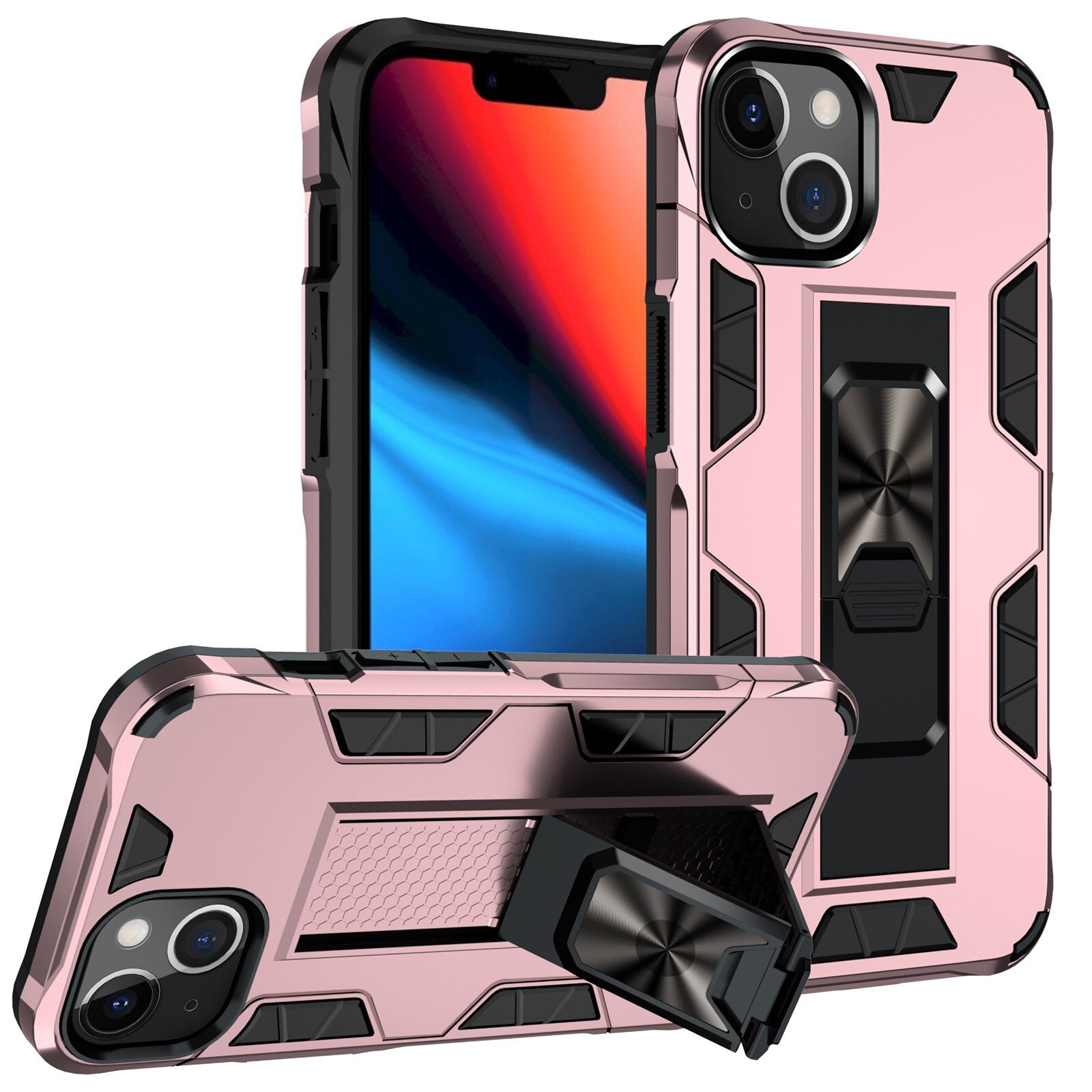 For Apple iPhone 13, iPhone 13 Pro Max Case Magnetic Car Mount Case Military Protective Kickstand Phone Covers for iPhone 13 Mini - for iPhone 13 / Pink / United States Find Epic Store