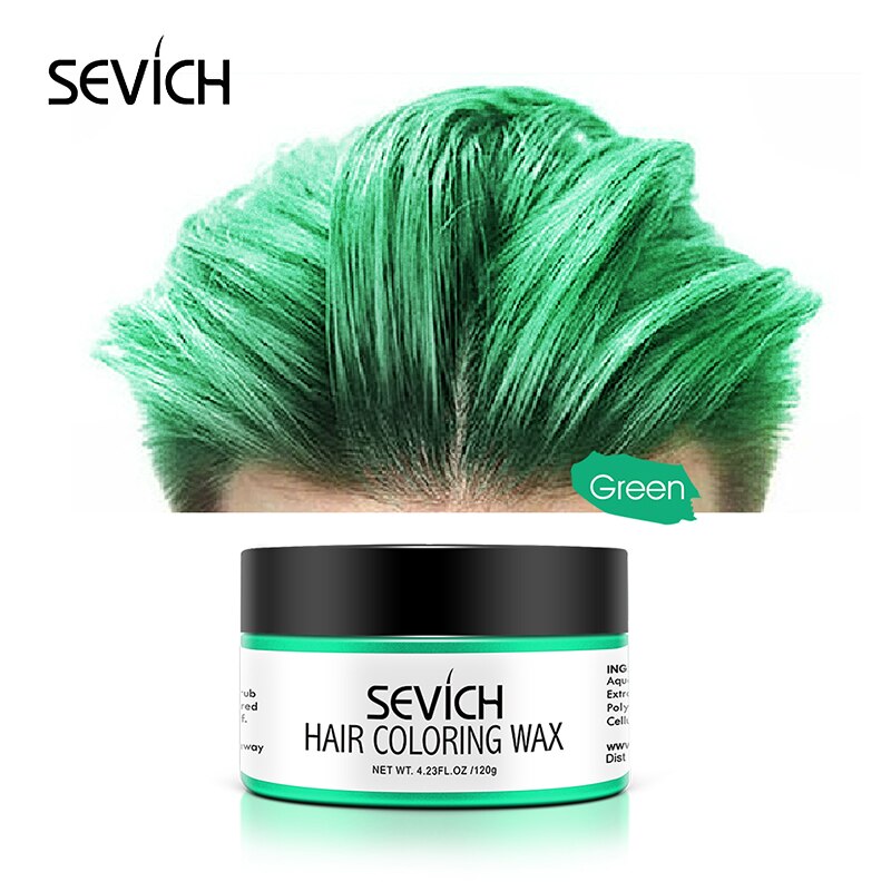 Sevich Styling Products Hair Color Wax Dye One-time Molding Paste 8 Colors Hair Dye Wax Unisex strong hold hair colors cream - 200001173 United States / Green Find Epic Store