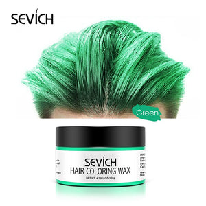 Sevich Styling Products Hair Color Wax Dye One-time Molding Paste 8 Colors Hair Dye Wax Unisex strong hold hair colors cream - 200001173 United States / Green Find Epic Store
