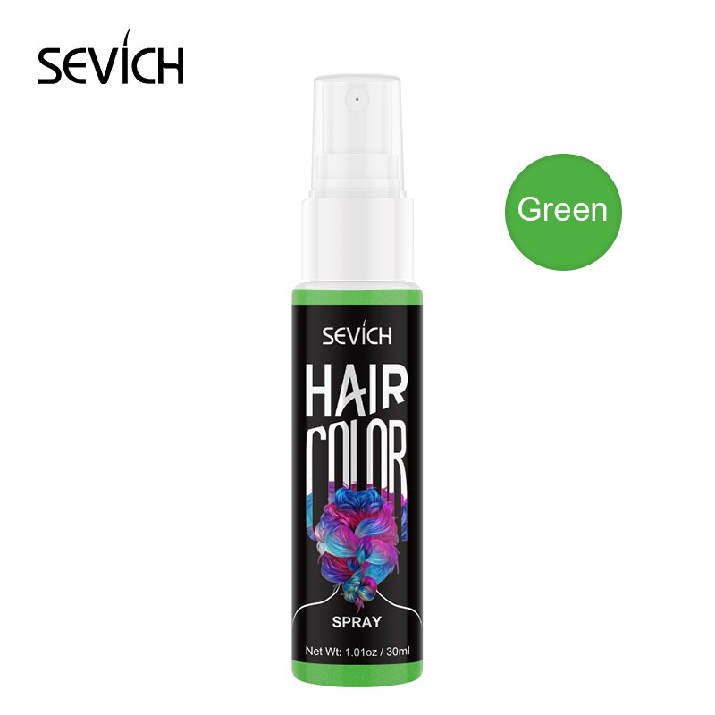Sevich 30ml Temporary Hair Dye Spray DIY Hair Color Liquid Washable 5 colors One Time Hair Color Spray Instant color - 200001173 United States / Green Find Epic Store