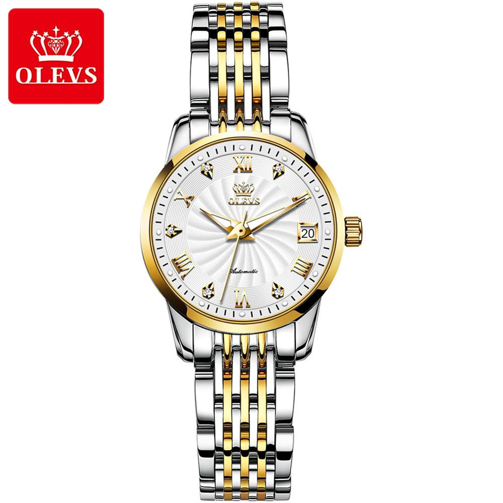 OLEVS Women Mechanical Stainless Steel Wristwatch - 200363143 White / United States Find Epic Store