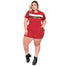 Plus Size Two Pieces Set Women Leopard Print T-Shirts And Pants - 201531602 Red / XL / United States Find Epic Store