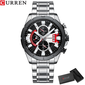Top Brand Luxury Fashion Watches Men's Casual Quartz Wristwatch Business Watch Men Stainless Steel Waterproof Male Clock - 0 Silver box Find Epic Store