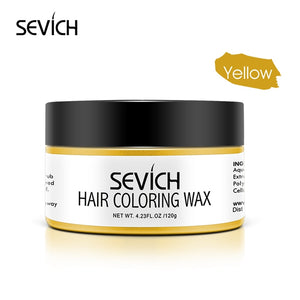 Sevich 9 Colors Hair Wax For DIY Disposable Hair Dye Grey/Brown Hair Color Wax Hair Styling Strong Hold Matte Hair Clay - 200001173 United States / Yellow-120g Find Epic Store