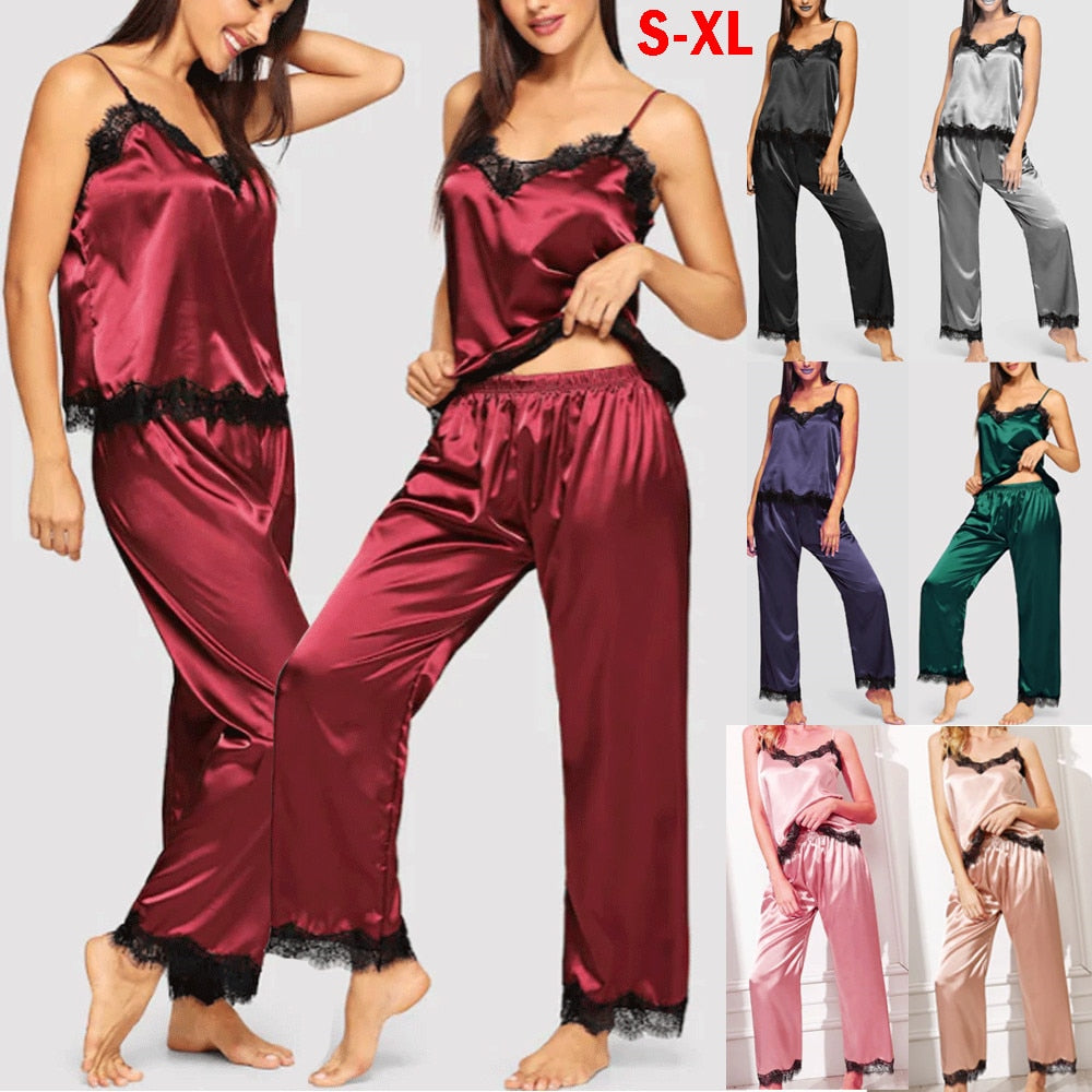 Women Sexy Silk Satin Sleepwear Lingerie - 200001904 Find Epic Store