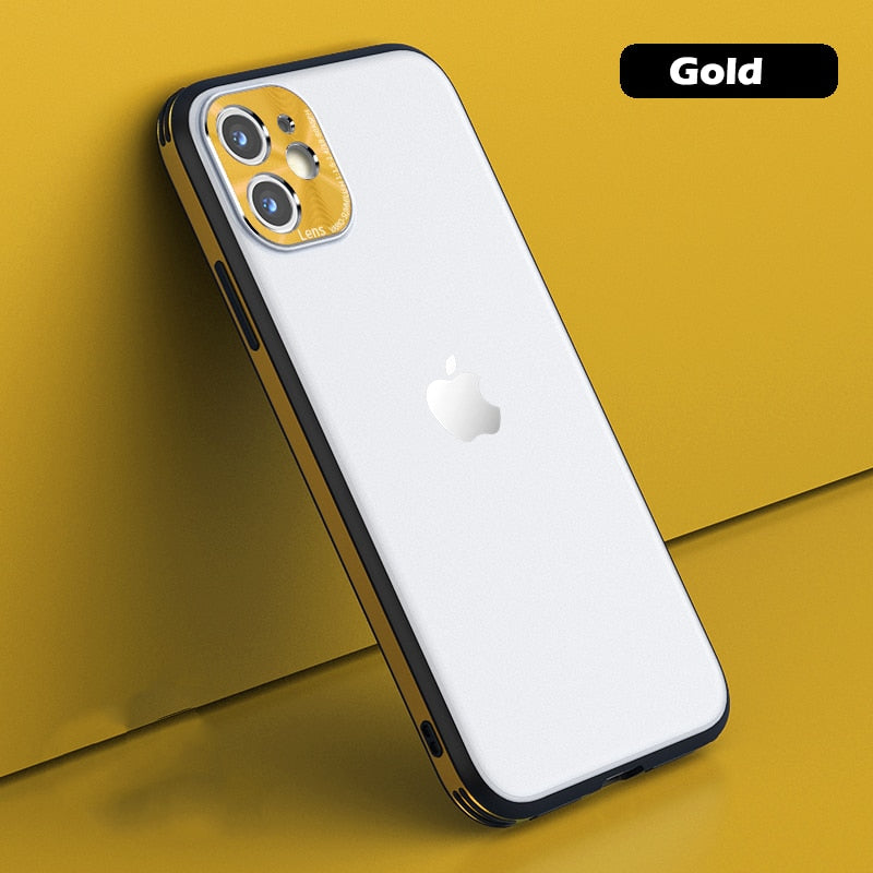 Classic Matte Metal Case For iPhone X/XR/XS/XS Max/11/11 Pro/11 Pro Max/12/12 Mini/12 Pro/12 Pro Max Shockproof - 380230 for iPhone X / Gold / United States Find Epic Store