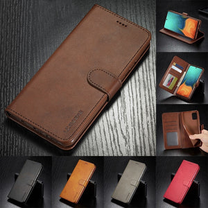 Brown Color Case - Leather Wallet Case for A52 S21 S20 Samsung Galaxy Note 20 Ultra FE S10 Plus A72 A52 A71 A51 5G A42 A32 A21s A11 Flip Cover A12 - 380230 Find Epic Store