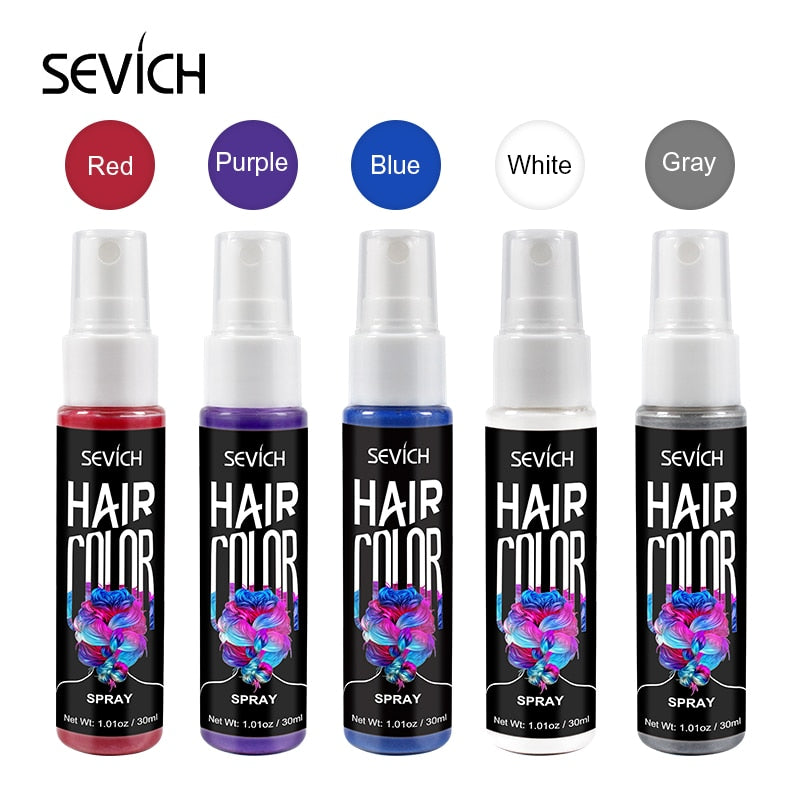 Sevich 30ml Temporary Hair Dye Spray DIY Hair Color Liquid Washable 5 colors One Time Hair Color Spray Instant color - 200001173 Find Epic Store