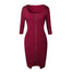 Women Front Zip Cocktail Bodycon Dress - 200000347 wine red / S 1 / United States Find Epic Store