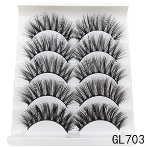 7 pairs of 25mm 3D mink lashes natural long eyelashes mink, fluffy false eyelashes eye makeup - 200001197 GL703 15mm / United States Find Epic Store