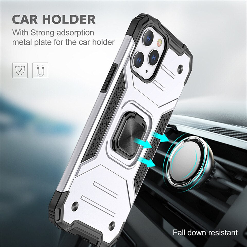 Cases For iPhone 12 Pro Max Shell Kickstand Silicone Shockproof Magnetic Car Holder Wireless Charging Phone Case For iPhone 12 - 380230 Find Epic Store