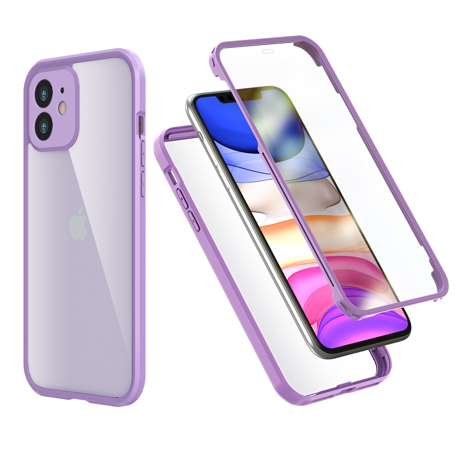 For iPhone 12 11 Pro Max Case, PC TPU Ultra Hybrid Comfort-grip Cell Phone Cases Protective Case Cover Support Wireless Charging - 380230 for iPhone 12 Mini / Light Purple / United States Find Epic Store